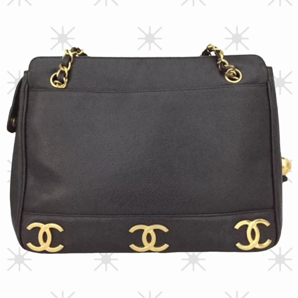 Chanel Triple CC Tote - Vintage 24k Gold-Plated Hardware - Picture 3 of 14